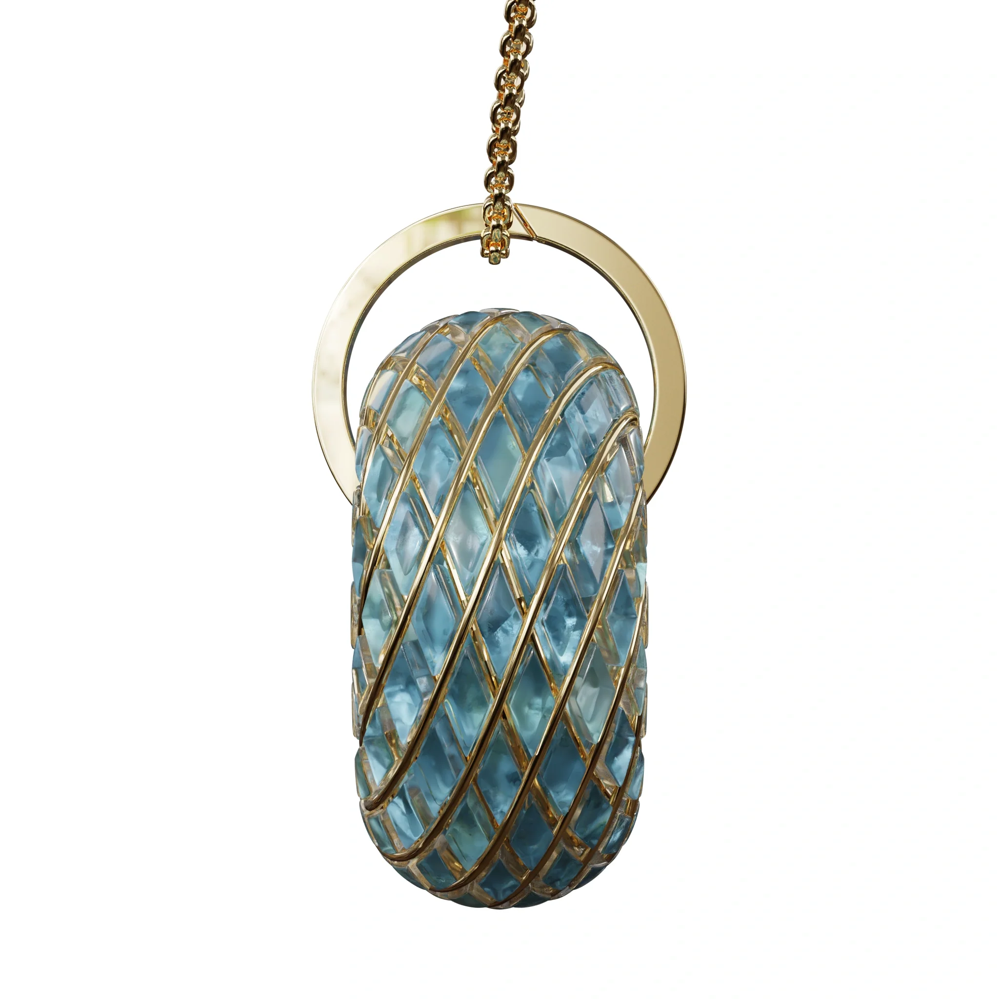 Aqua Superluminal iTorus iZ Crystal Toroidal Pendant - Image 10