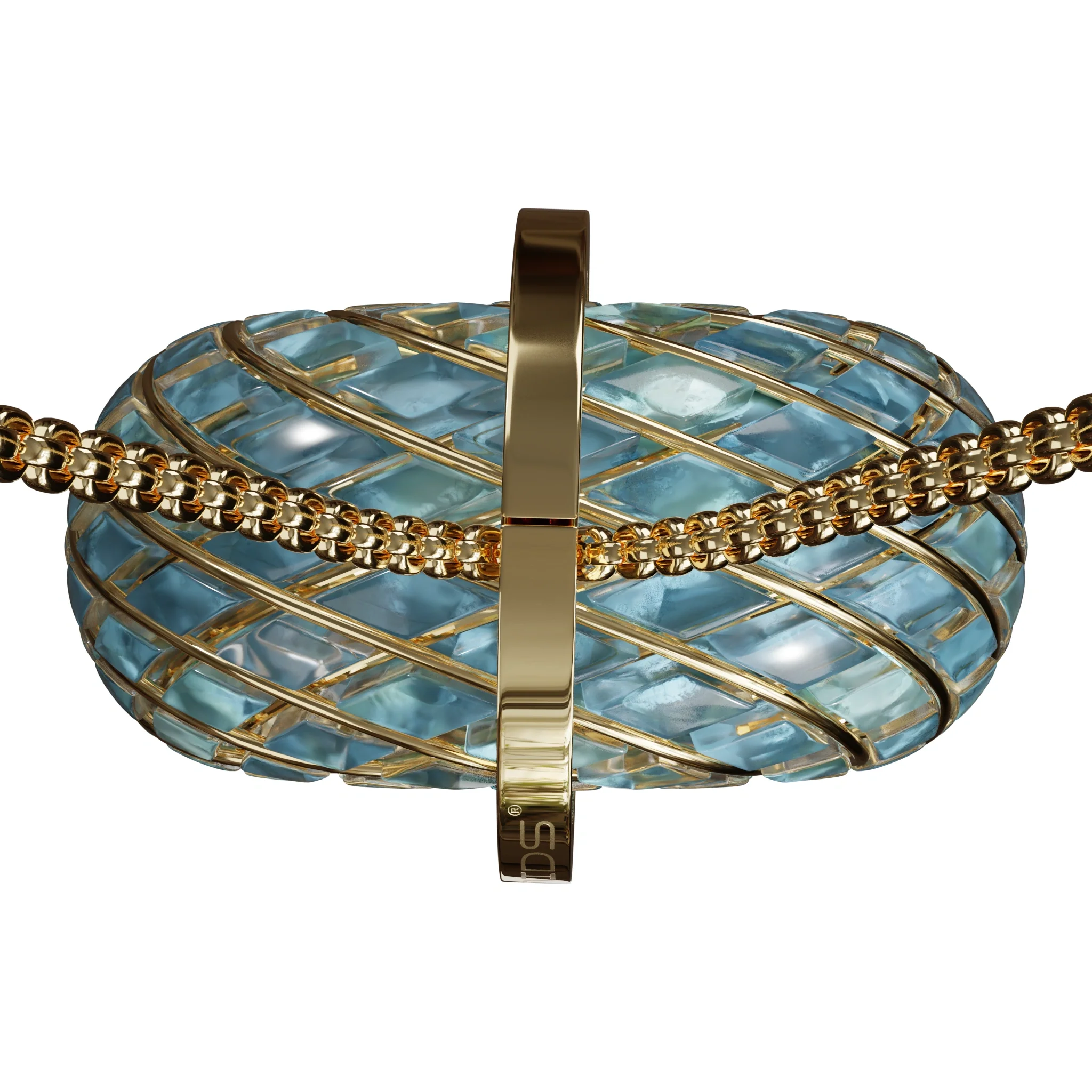Aqua Superluminal iTorus iZ Crystal Toroidal Pendant - Image 11